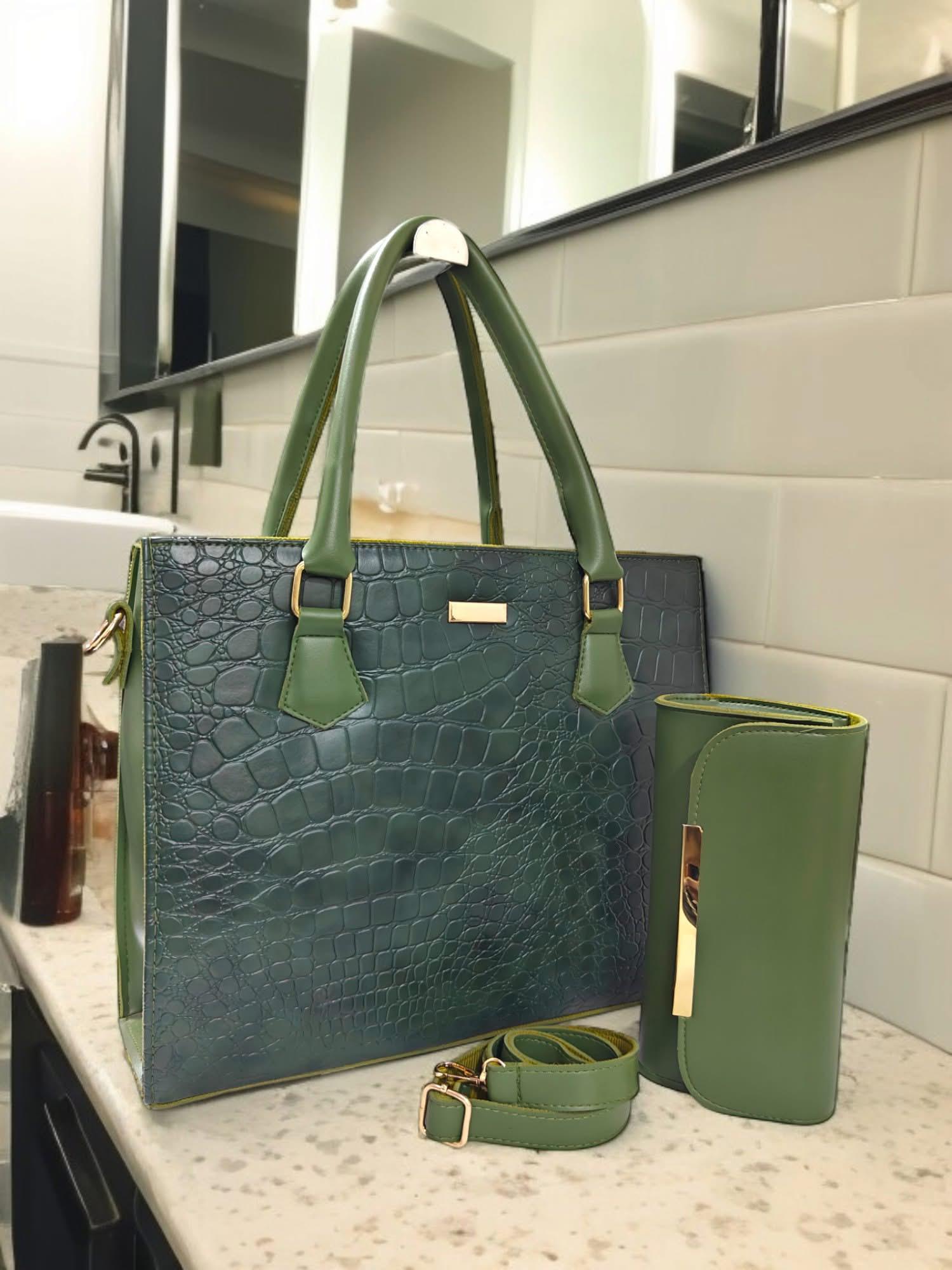 aurum leather 2pc hand bag aurum leather 2pc hand bag